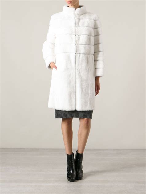 fendi white fur jacket|what fur does fendi use.